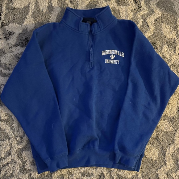 Washington and Lee University Blue quarter zip sweatshirt🔹 - Picture 1 of 2